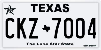 TX license plate CKZ7004