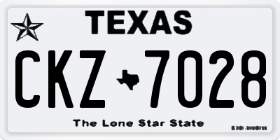 TX license plate CKZ7028