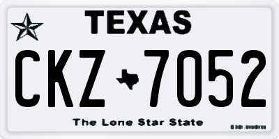 TX license plate CKZ7052