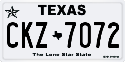 TX license plate CKZ7072