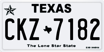 TX license plate CKZ7182