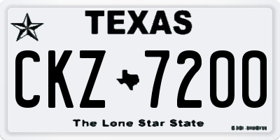 TX license plate CKZ7200