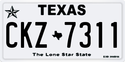 TX license plate CKZ7311