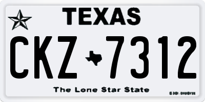 TX license plate CKZ7312