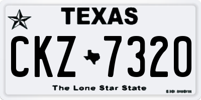 TX license plate CKZ7320