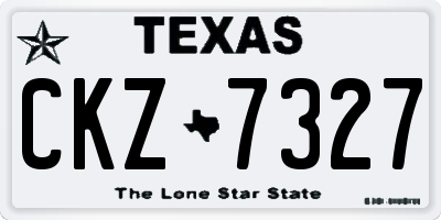 TX license plate CKZ7327