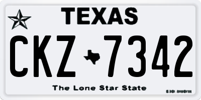 TX license plate CKZ7342