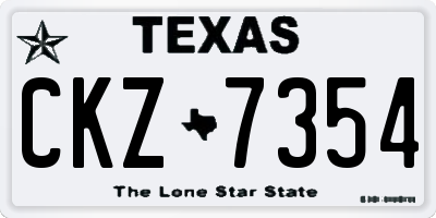 TX license plate CKZ7354