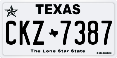 TX license plate CKZ7387