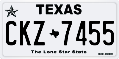 TX license plate CKZ7455