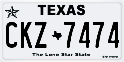 TX license plate CKZ7474