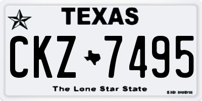 TX license plate CKZ7495