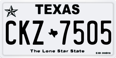TX license plate CKZ7505