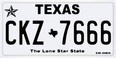 TX license plate CKZ7666