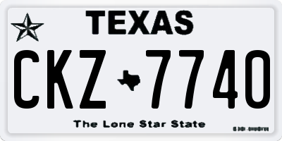 TX license plate CKZ7740