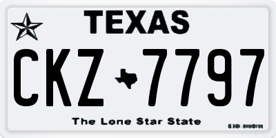 TX license plate CKZ7797