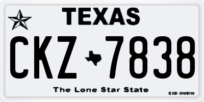 TX license plate CKZ7838