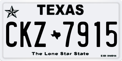 TX license plate CKZ7915