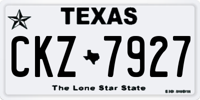 TX license plate CKZ7927