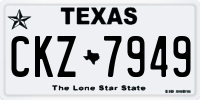TX license plate CKZ7949