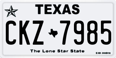TX license plate CKZ7985