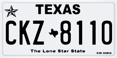 TX license plate CKZ8110