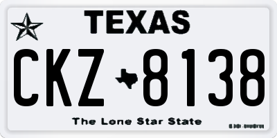 TX license plate CKZ8138