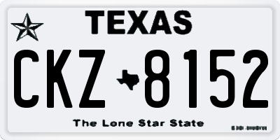 TX license plate CKZ8152