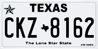 TX license plate CKZ8162