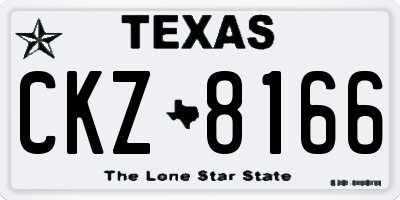 TX license plate CKZ8166