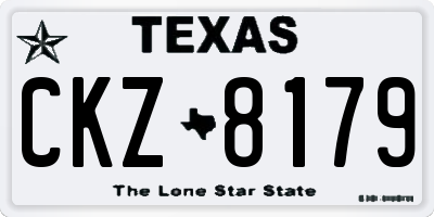 TX license plate CKZ8179