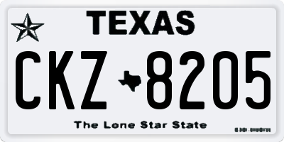 TX license plate CKZ8205