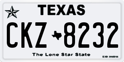 TX license plate CKZ8232