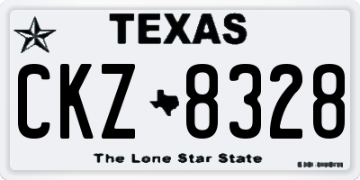 TX license plate CKZ8328