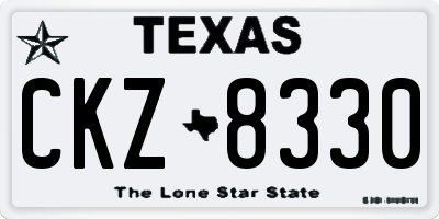 TX license plate CKZ8330