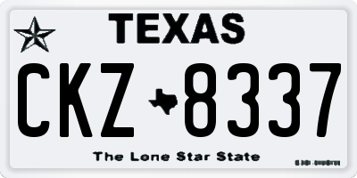 TX license plate CKZ8337