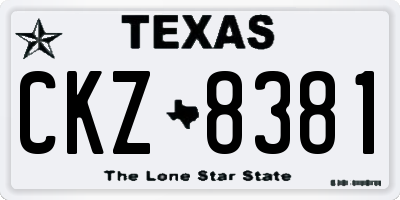 TX license plate CKZ8381