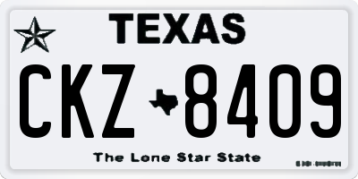 TX license plate CKZ8409