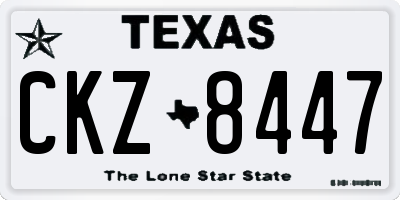 TX license plate CKZ8447