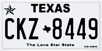 TX license plate CKZ8449