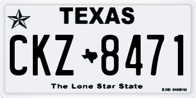 TX license plate CKZ8471