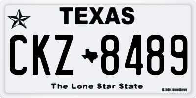 TX license plate CKZ8489