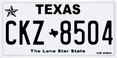 TX license plate CKZ8504
