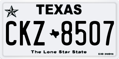 TX license plate CKZ8507