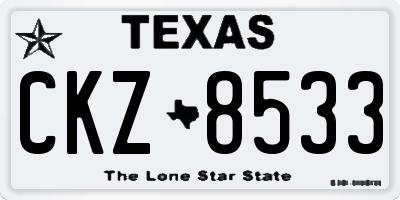 TX license plate CKZ8533