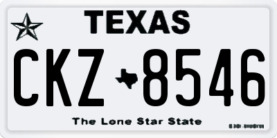 TX license plate CKZ8546