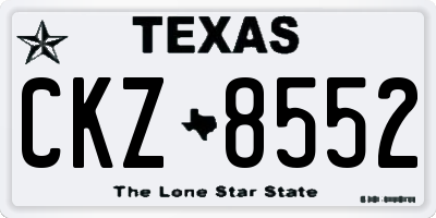 TX license plate CKZ8552