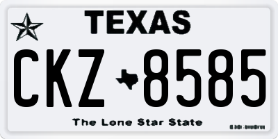 TX license plate CKZ8585