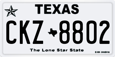 TX license plate CKZ8802