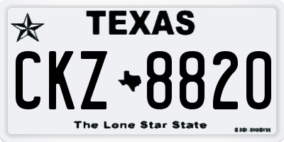TX license plate CKZ8820